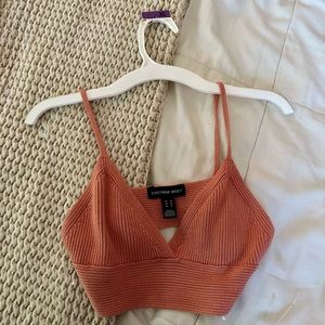 🩷 Streetwear Society, Size M ( EN, FR, ES ), Knit Coral Cropped Tank Top